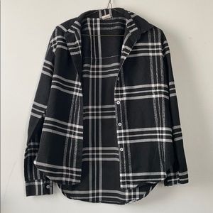 Juniors Black/White/Gray Flannel